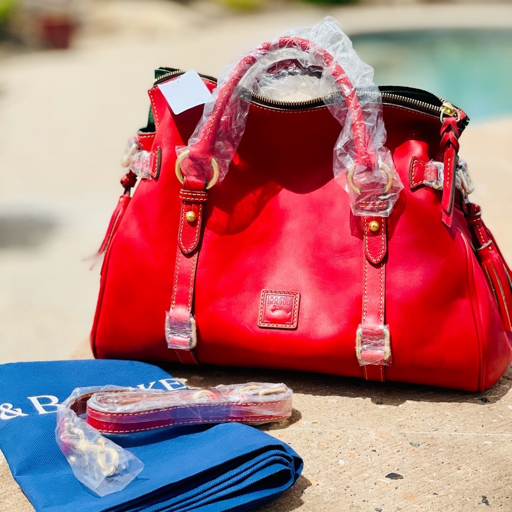Red Dooney & Bourke Florentine Large hobo Satchel